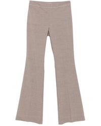 D.exterior - Broeken ,Wol Flared Broek Met Applicatie Tailleband - Lyst