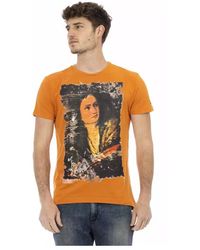 Trussardi - Tops ,Oranje ,Katoen Oranje Katoenen T-Shirt - Lyst