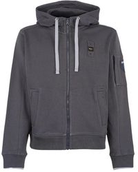 Blauer - Hoodies & Sweatvesten ,Grijs ,Wave-Quilted Puffer Jacket - Lyst