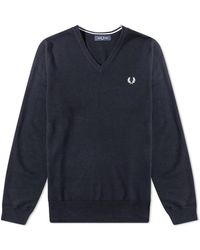 Fred Perry - V-neck Knitwear - Lyst