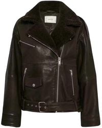 Gestuz - Shearling Biker Jacket - Lyst