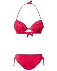 Twinset - Badmode ,Roze ,Polyester D Cup Push-Up Bikini - Lyst