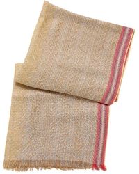 Missoni - Accessoires ,Veelkleurig ,Katoen Gestreepte Sjaal Met Lurex - Lyst