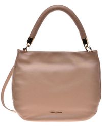 Baldinini - Shoulder bag in nude tumbled leather - Lyst