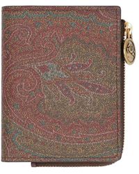 Etro - Paisley Print Portemonnee Met Rits - Lyst