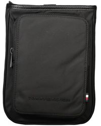 Tommy Hilfiger - Schwarze umhängetasche kontrastdetails - Lyst