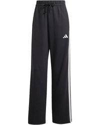 adidas - Essentials 3-Stripes Open Hem French Terry Broek - Lyst