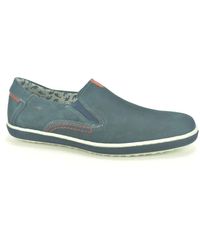 Fluchos - Schoenen ,Blauw ,Leer Printed Nubuck Loafers - Lyst