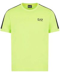 EA7 - Kurzarm t-shirt mit logo tape - Lyst