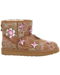 UGG - Schoenen ,Veelkleurig ,Wol Classic Mini Meadow Enkellaarsjes - Lyst