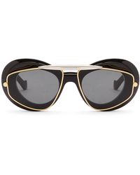 Loewe - Double frame sonnenbrille mit dunkelgrauen gläsern - Lyst