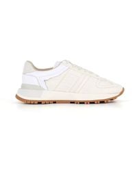 Maison Margiela - Sneaker in pelle bianca con suola chunky in gomma - Lyst