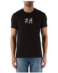 Calvin Klein - Baumwoll-t-shirt mit frontlogo-druck - Lyst