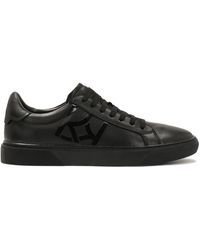 Kazar - Schwarze Sneaker Mit Großem Monogramm - Lyst