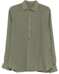 120% Lino - Classic Slim Fit Linnen Overhemd - Lyst