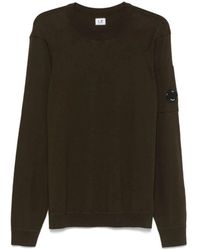 C.P. Company - Grüner pullover mit linsendetail - Lyst