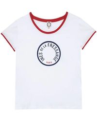 Ines De La Fressange Paris - Priscilla weißes baumwoll-t-shirt - Lyst