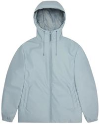 Rains - Jassen ,Blauw ,Leer Lohja Short Insulated - Lyst