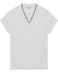 Brunello Cucinelli - Weiße T-Shirt Und Polo Kollektion - Lyst