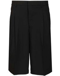 Ami Paris - Wide-Leg Low-Waist Bermuda Shorts - Lyst