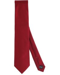 ZEGNA - Roter seidenkrawatte mit logomuster - Lyst