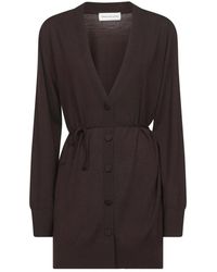 Dries Van Noten - Truien & Vesten ,Bruin ,Wol Bruine Merinowol V-Hals Sweater - Lyst