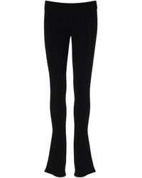 Barrow - Broeken ,Zwart ,Polyester Uitlopende Viscose Rib Legging - Lyst