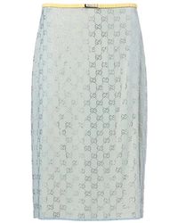 Gucci - Rokken ,Blauw ,Rok - Lyst