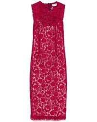 P.A.R.O.S.H. - D726018 Makramee-Spitzen-Midikleid - Lyst