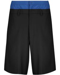 Ambush - Korte Broeken ,Zwart ,Wol Contrast Elastische Taille Bermuda Shorts - Lyst