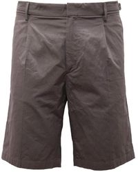 Paolo Pecora - Korte Broeken ,Grijs ,Katoen Grijze Bermuda Shorts Katoen Elastaan Model - Lyst