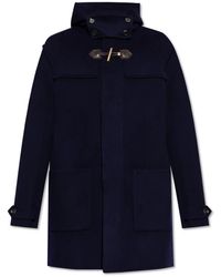 Moschino - Jassen ,Blauw ,Wol Wollen Jas - Lyst