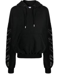 Off-White c/o Virgil Abloh - Schwarzer eyelet diags hoodie pullover - Lyst