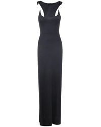Y. Project - Vestido negro invisible con tirantes vintage - Lyst