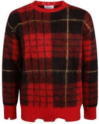 McQueen - Truien & Vesten ,Veelkleurig ,Katoen Oversize Crewneck Jumpers - Lyst