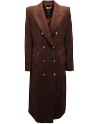 Elisabetta Franchi - Jassen ,Bruin ,Cp-010-56E2 Double-Breasted Jas - Lyst