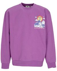 Obey - Hoodies & Sweatvesten ,Paars ,Katoen Lichte Crewneck Sweatshirt We Komen Van De Zon - Lyst