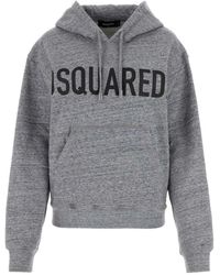 DSquared² - Melange Gray Cotton Sweatshirt - Lyst