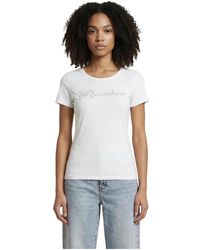 EA7 - Gedruid T-Shirt Met Ronde Hals En Korte Mouwen - Lyst