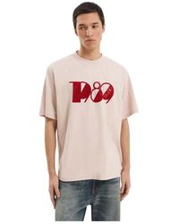 1989 STUDIO - Tops ,Roze ,Roze T-Shirt Korte Mouw Ronde Hals - Lyst