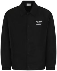 Drole de Monsieur - Schwarze Slogan Jacke Für Herren - Lyst