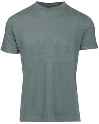 Fedeli - Extreme Linen Flex T-Shirt Met Korte Mouwen - Lyst