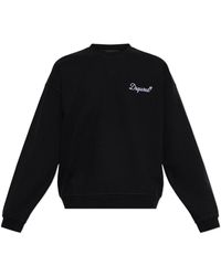 DSquared² - Hoodies & Sweatvesten ,Zwart ,Katoen Relaxed-Fit Sweatshirt Met Logo - Lyst