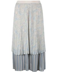 Semicouture - Eleganter plissierter rock aus polyester - Lyst