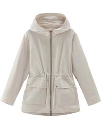 Woolrich - Jassen ,Polyester Hooded Outdoor Jacket - Lyst