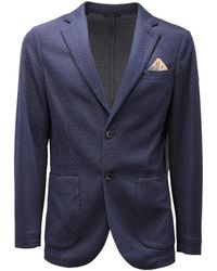 AT.P.CO - Jassen ,Blauw ,Katoen Cotton Jacket Met Patroonmix - Lyst