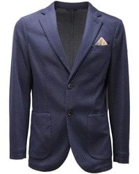 AT.P.CO - Jassen ,Blauw ,Katoen Cotton Jacket Met Patroonmix - Lyst