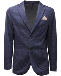 AT.P.CO - Jassen ,Blauw ,Katoen Cotton Jacket Met Patroonmix - Lyst