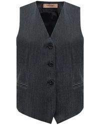 Twinset - Grijze Polyester Vest - Lyst