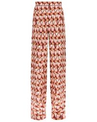 Pantalon Coton Max Mara en coloris Gris élégants et chinos Pantalons coupe droite Femme Vêtements Pantalons décontractés 